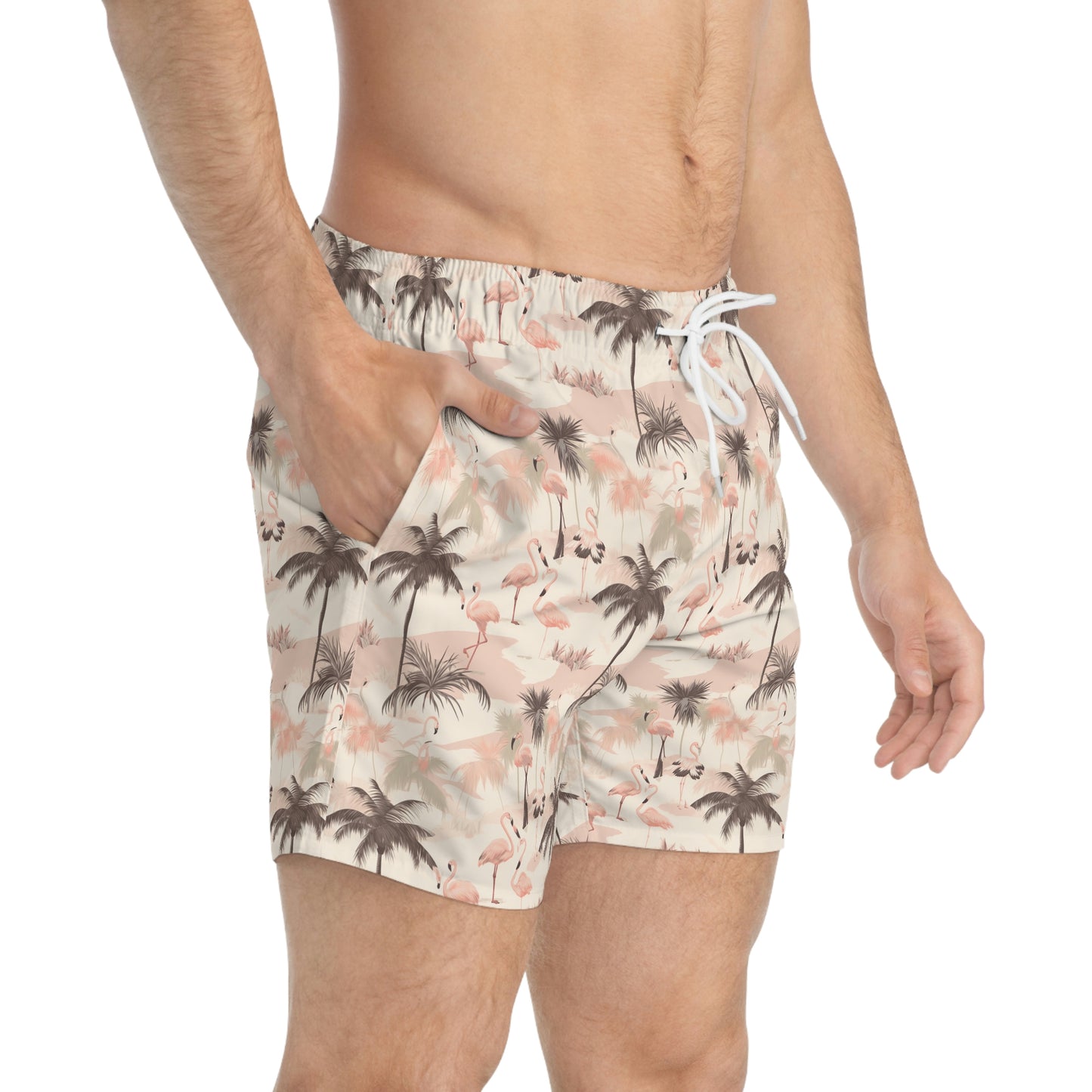 Palm Trees and Flamingos