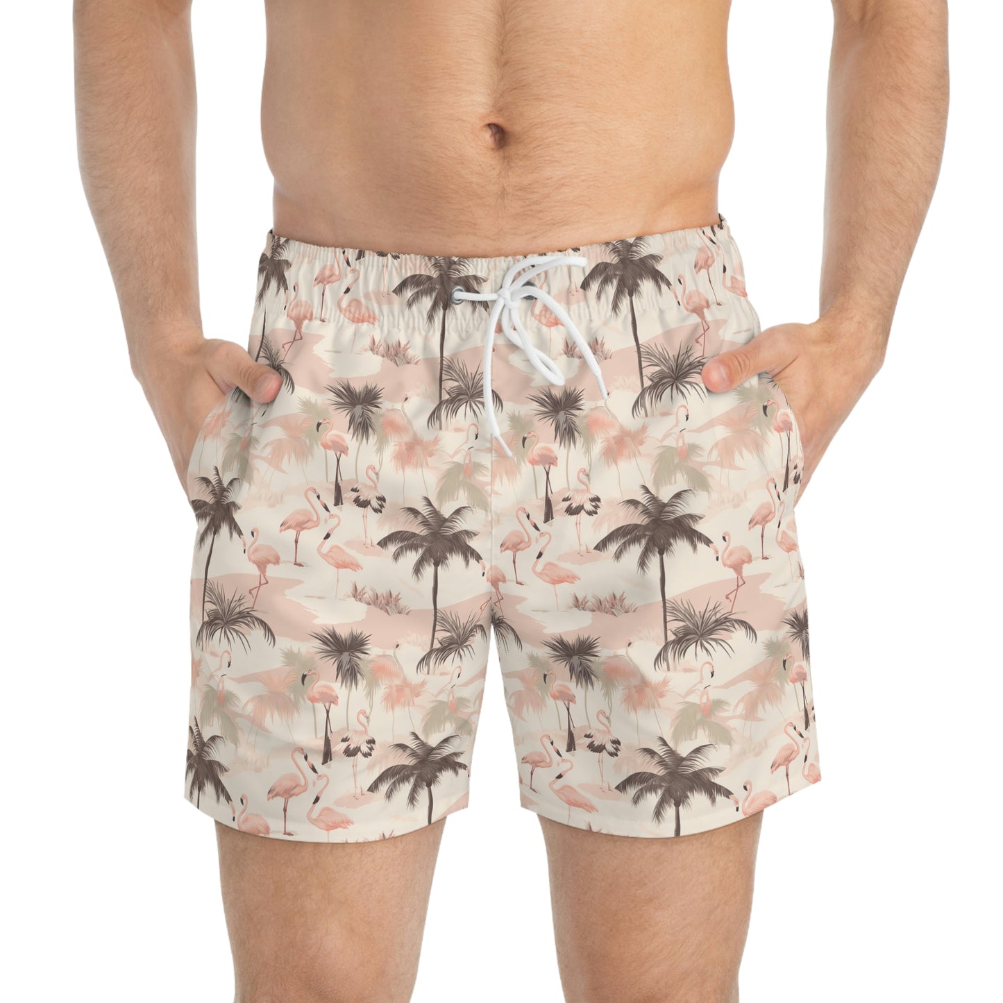 Palm Trees and Flamingos